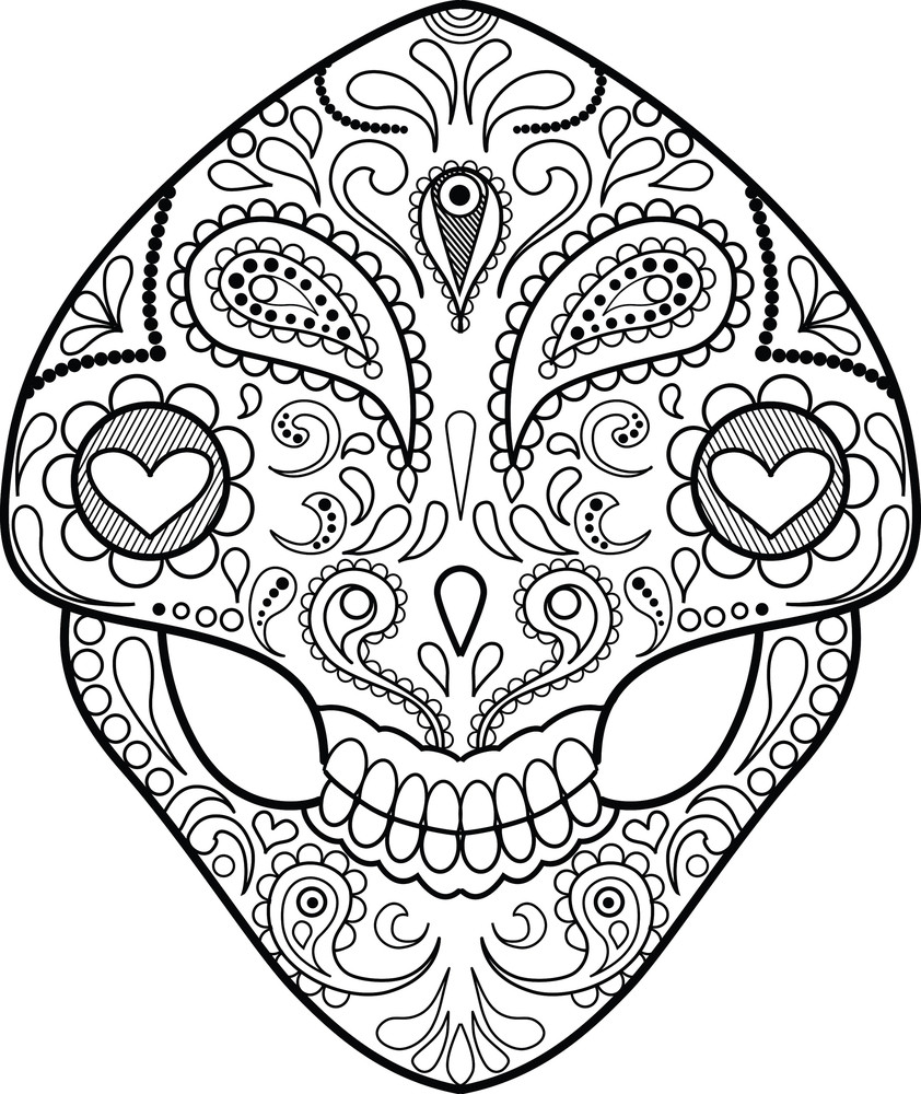 Sugar Skull Vector Element Royalty-Free Stock Image - Storyblocks Images