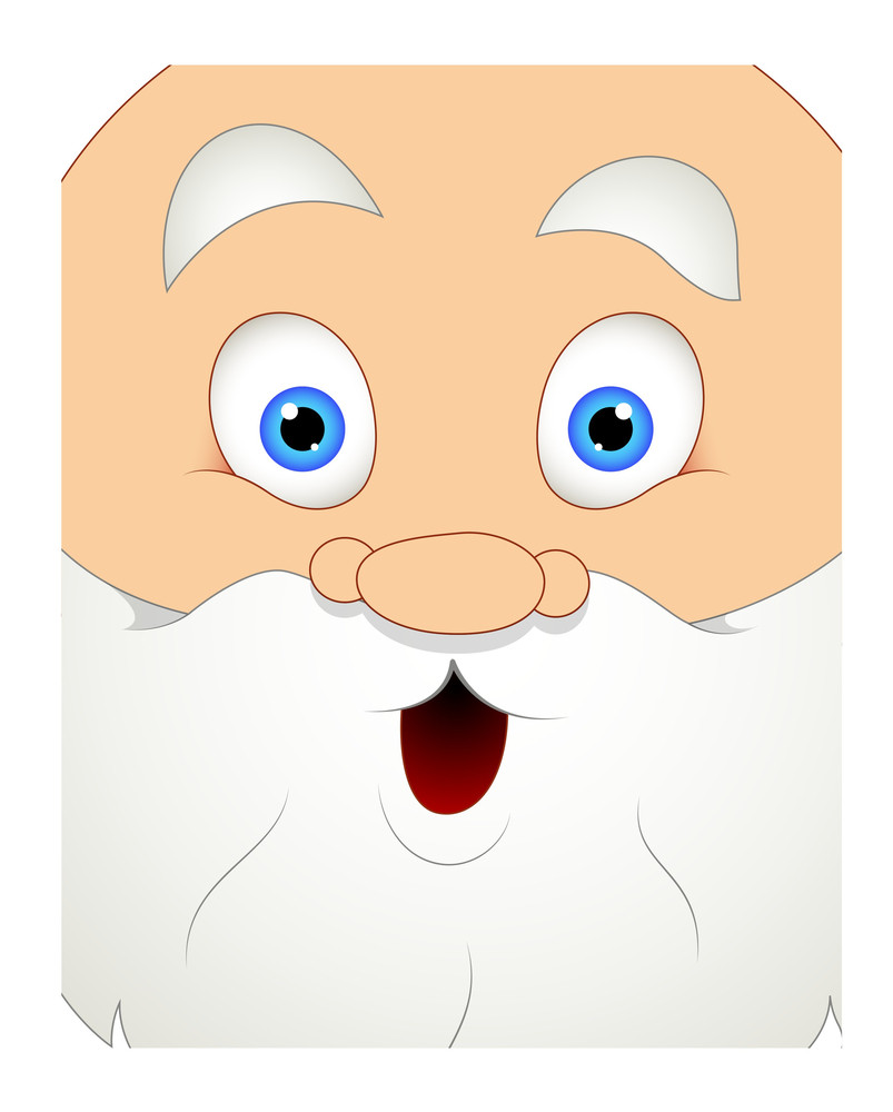 Surprised Cartoon Santa Face Royalty-Free Stock Image - Storyblocks