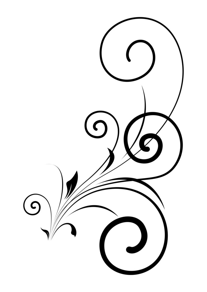 Swirl Floral Shape Vector Design Royalty-Free Stock Image - Storyblocks