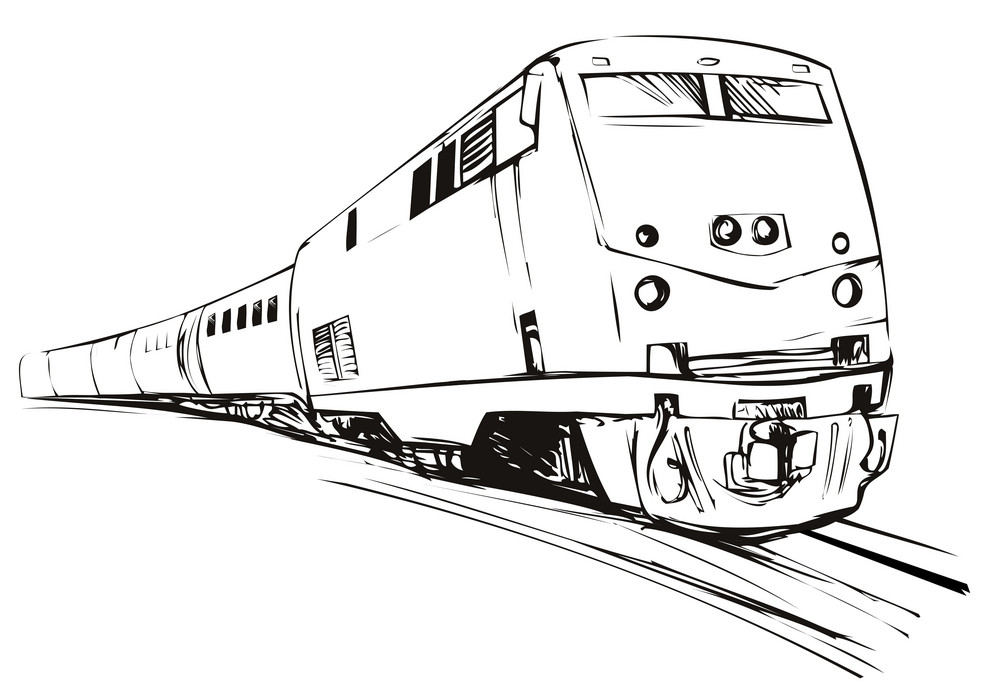 Train Sketch Style Royalty-Free Stock Image - Storyblocks