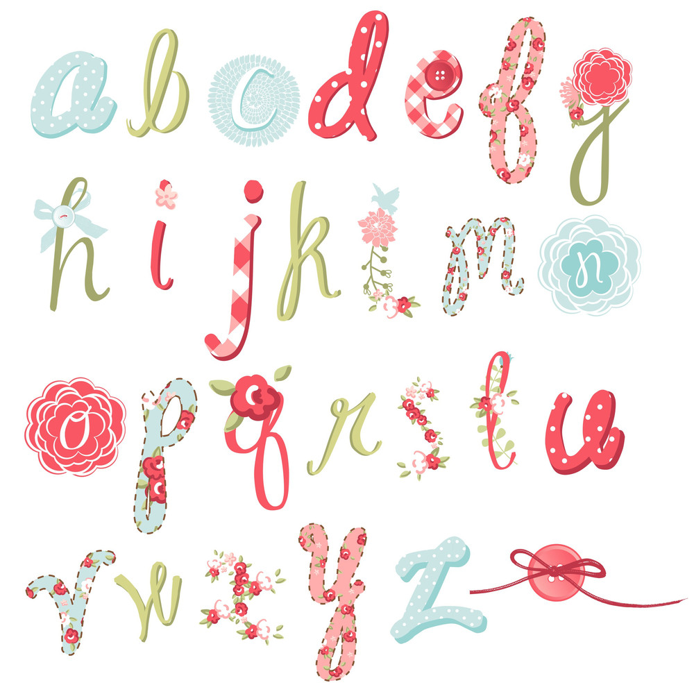 Download Unique Vector Flower Font. Amazing Hand Drawn Alphabet. Royalty-Free Stock Image - Storyblocks ...