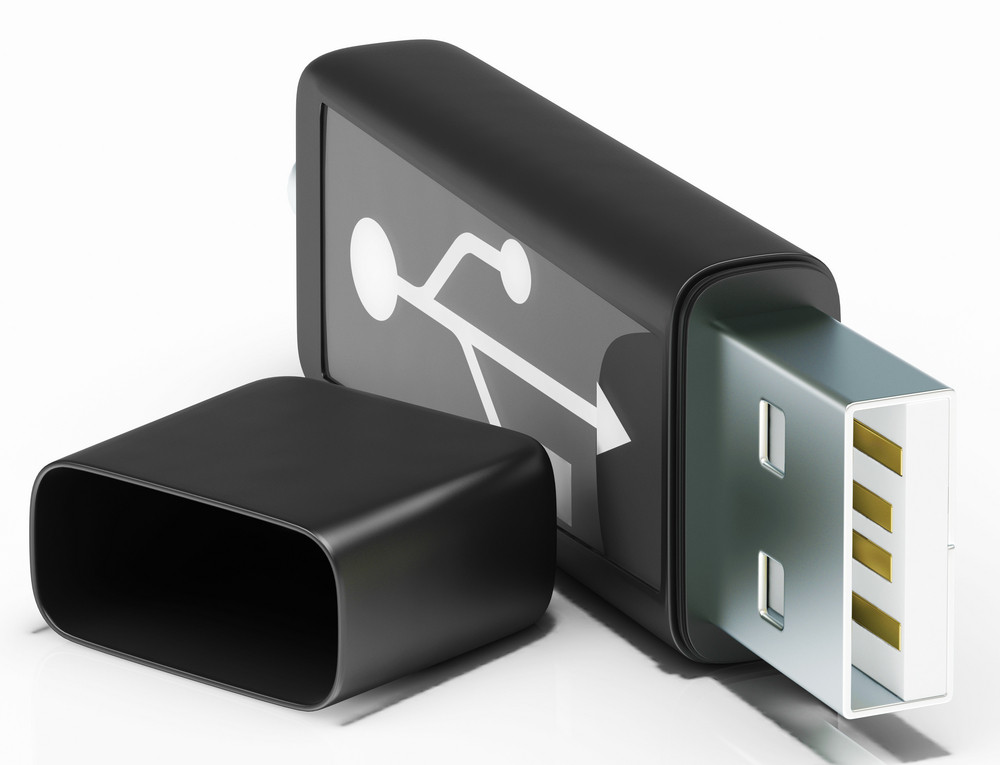 Usb Removable Stick Shows Portable Storage Or Memory