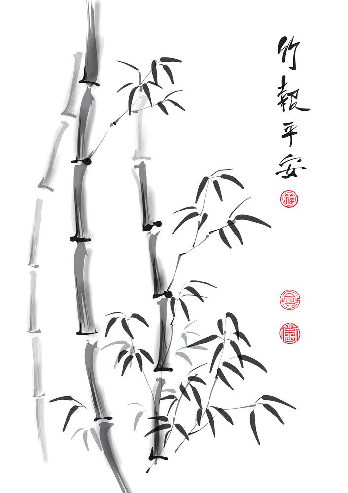 chinese bamboo calligraphy