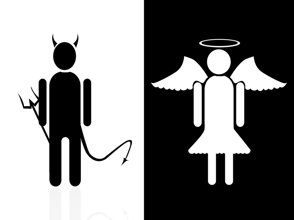 Vector Demon And Angel Royalty-Free Stock Image - Storyblocks