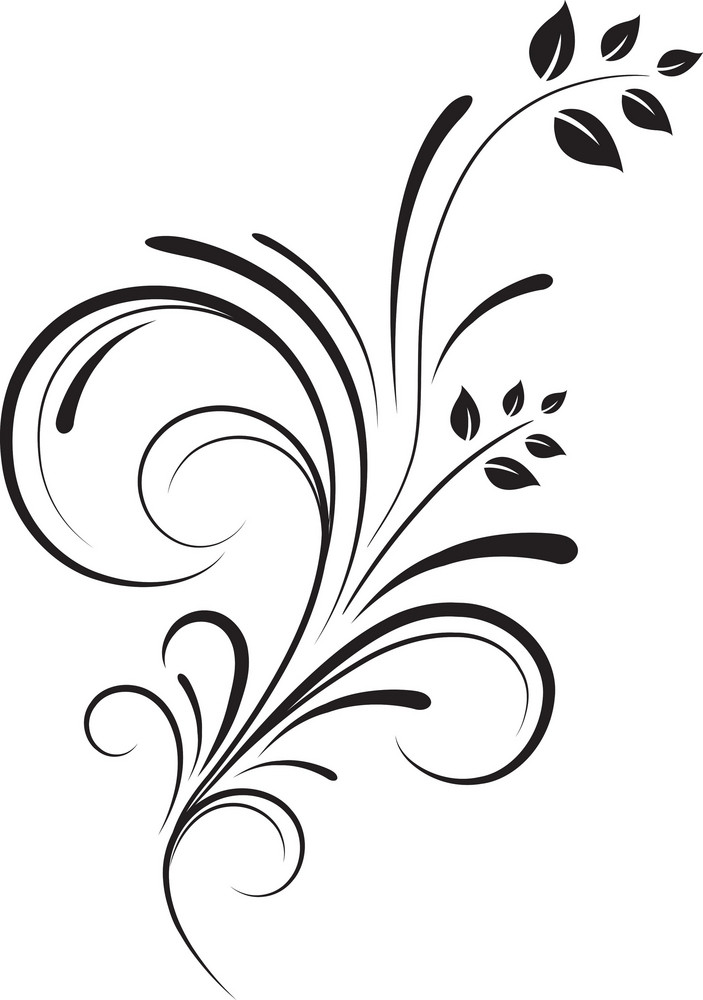 Vector Floral Flourish Royalty-Free Stock Image - Storyblocks