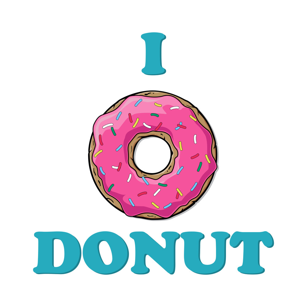 Vector Illustration With Text And Donut. Royalty-Free Stock Image ...