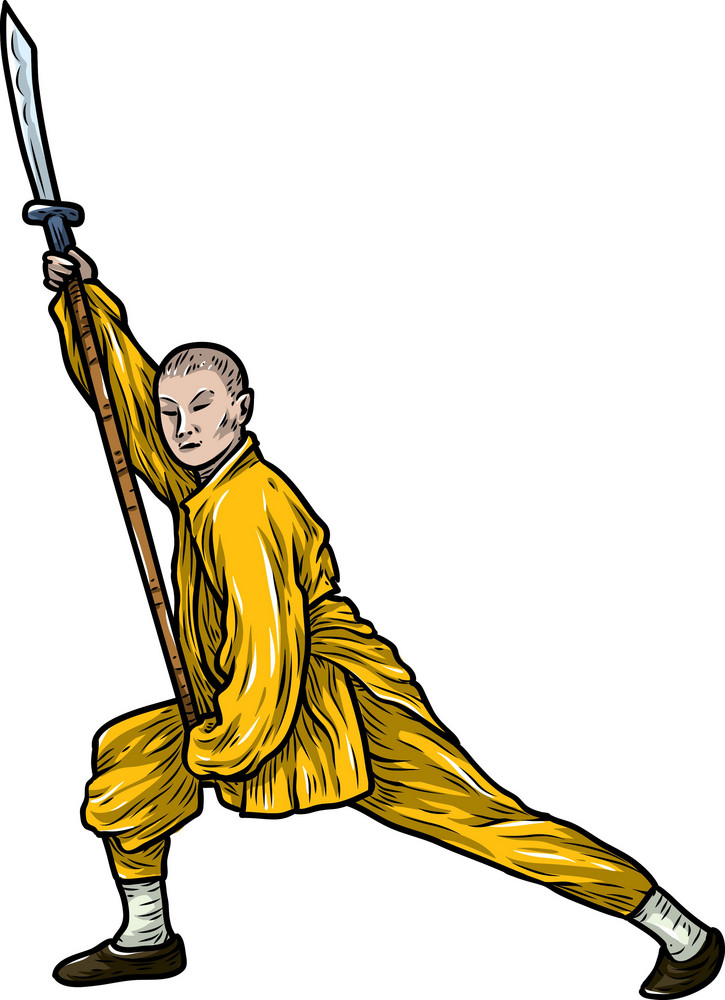 Vector Kung-fu Fighter Royalty-Free Stock Image - Storyblocks