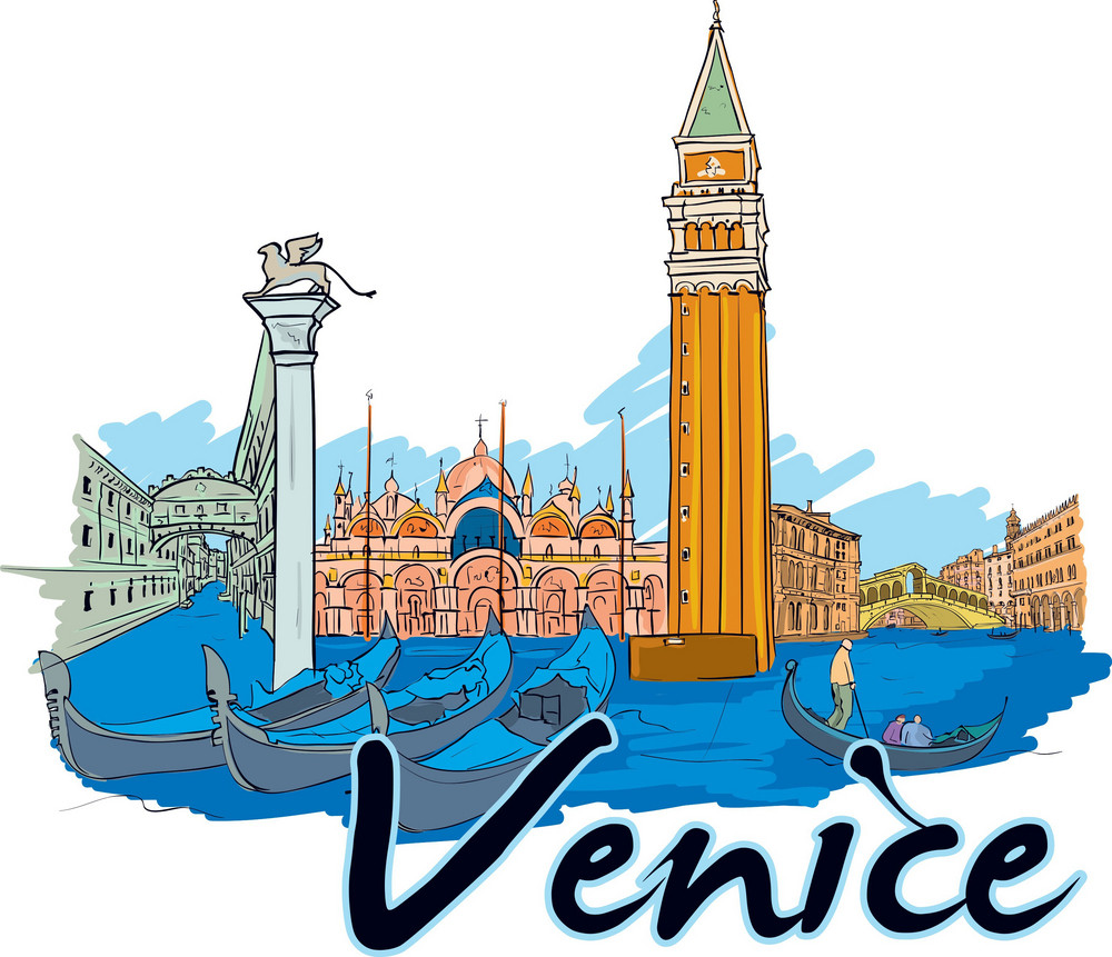 Venice Vector Doodle Royalty Free Stock Image Storyblocks