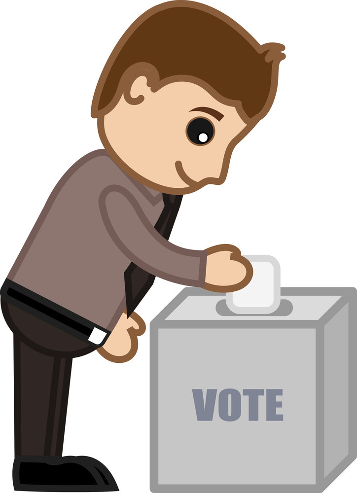 Voting Cartoon Office Vector Illustration Royalty Free Stock Image Storyblocks