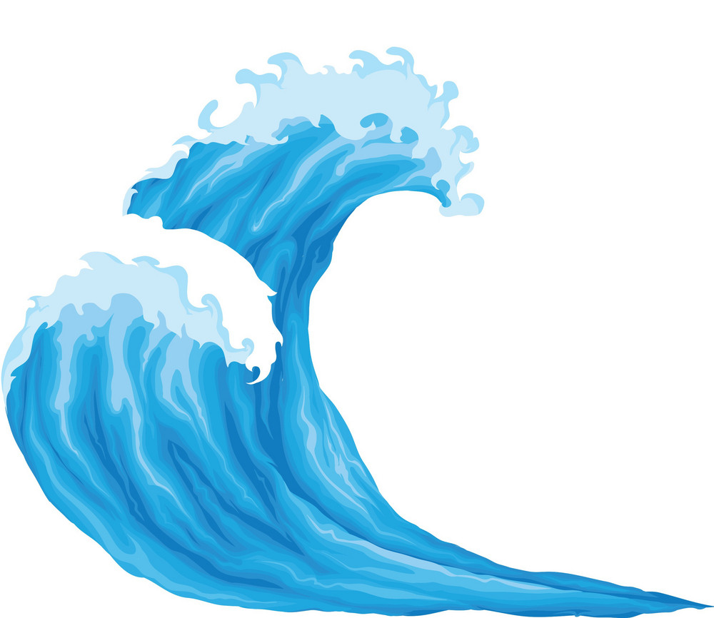 Waves Vector Element Royalty-Free Stock Image - Storyblocks