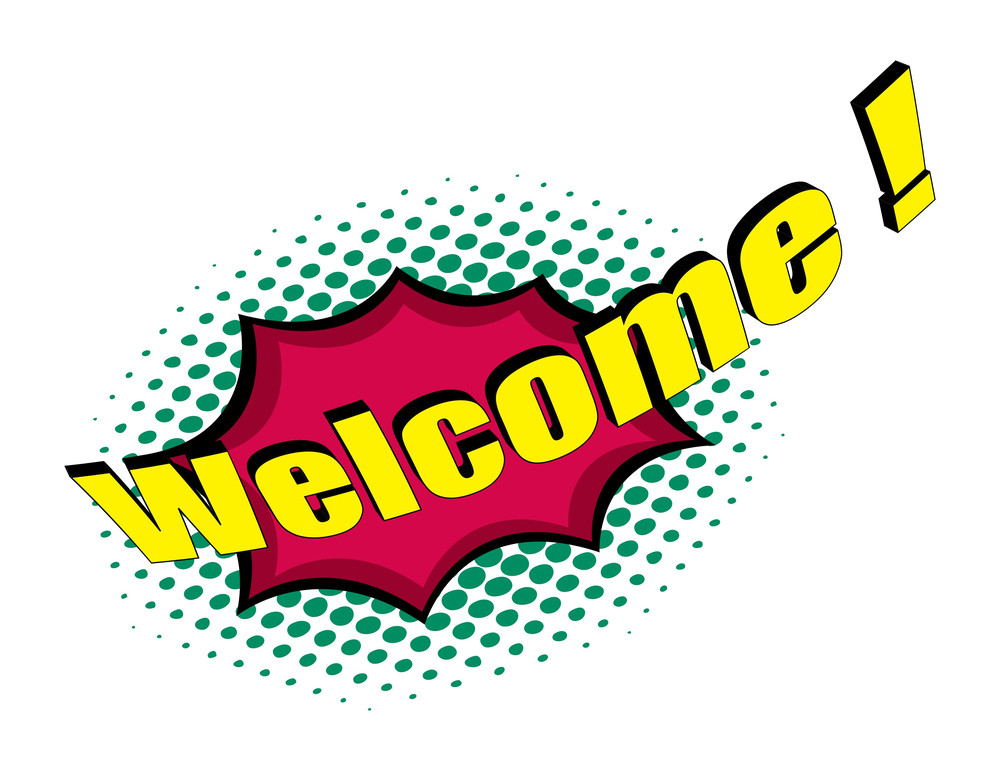 Welcome Retro Text Banner Royalty-Free Stock Image - Storyblocks