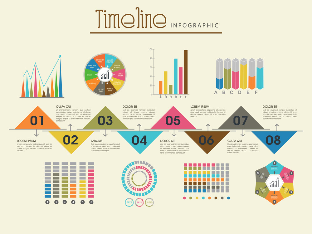 vk logo mockup infographic Creative template with layout timeline various