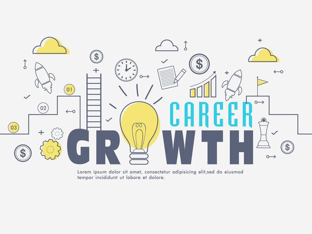 Innovative Infographic elements for Career Growth concept. Royalty-Free ...