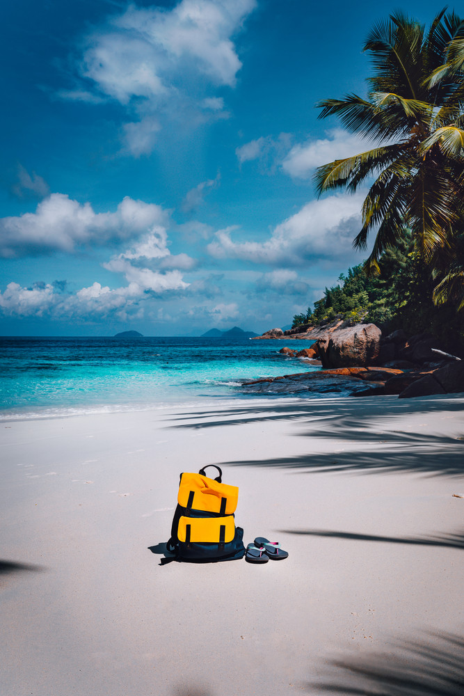 beach and flip flops