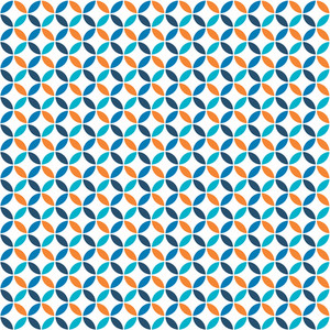 Orange And Blue Circles Pattern Royalty Free Stock Image