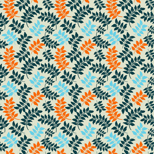 Blue And Orange Vine Pattern Royalty Free Stock Image Storyblocks