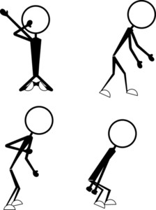 Stick Figure Funny Position Royalty-Free Stock Image - Storyblocks