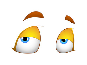 Lazy Cartoon Eyes Royalty-Free Stock Image - Storyblocks