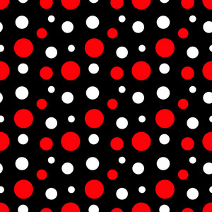 Pattern Of Black And Red Polka Dots On White Minnie Mouse ...