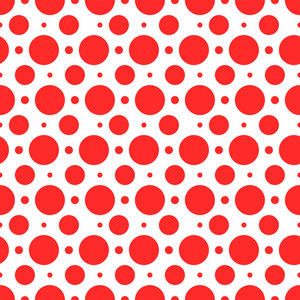 White Polka Dots Pattern On A Red Background Royalty Free Stock