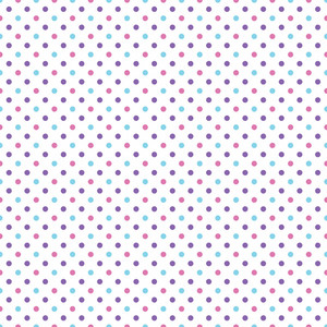 Pink Purple And Blue Polka Dot Pattern On A White