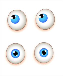 Scared Cartoon Eyes Royalty-Free Stock Image - Storyblocks