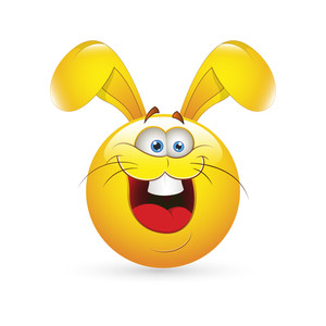 Smiley Emoticons Face Vector - Bunny Royalty-Free Stock Image - Storyblocks