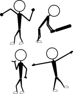 Stick Figure Funny Position Royalty-Free Stock Image - Storyblocks