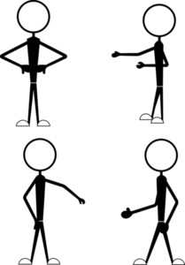 Stick Figure Funny Position Royalty-Free Stock Image - Storyblocks