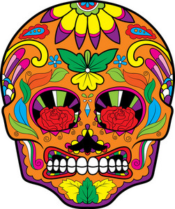 Sugar Skull Vector Element With Flower Royalty-Free Stock Image ...