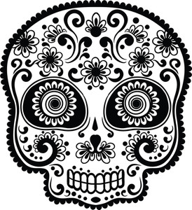 Sugar Skull Vector Element Royalty-Free Stock Image - Storyblocks