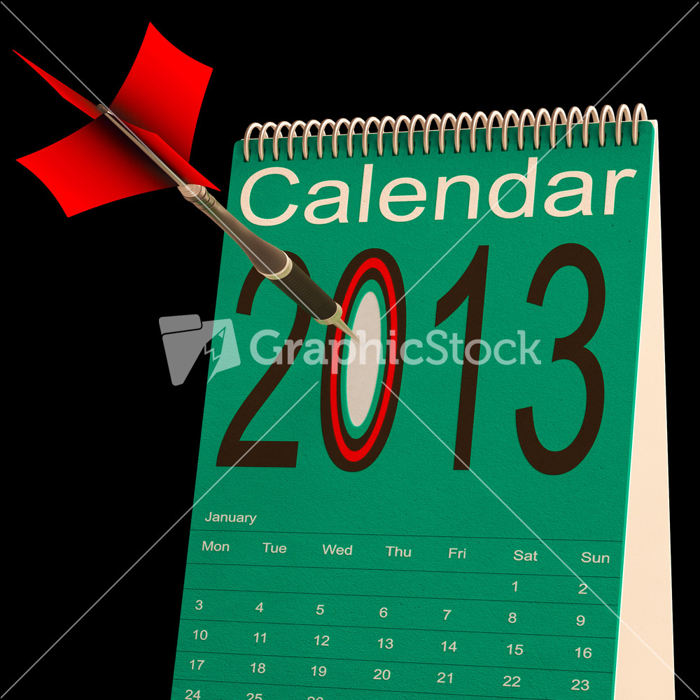 2013 Schedule Calendar Shows Future Business Targets