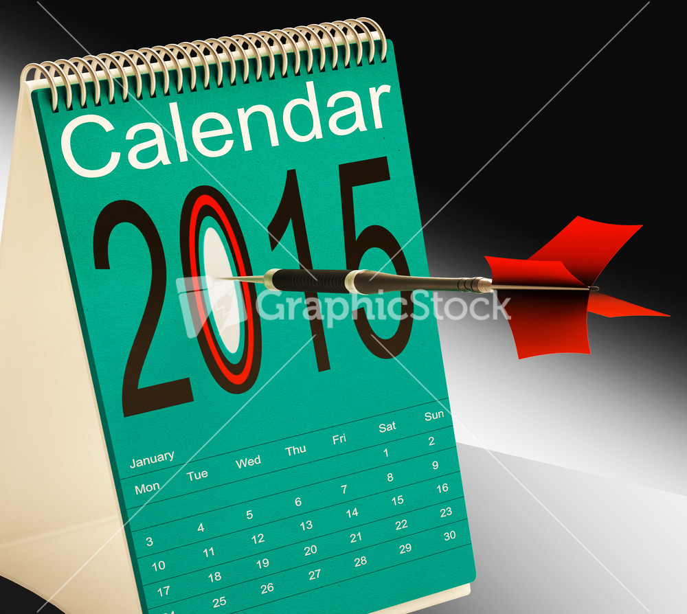 2015 Schedule Calendar Shows Two Thosand Fifteen
