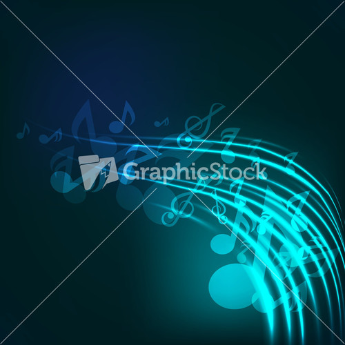 Abstract Musical Notes Background