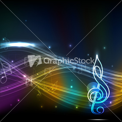 Abstract Musical Notes Background