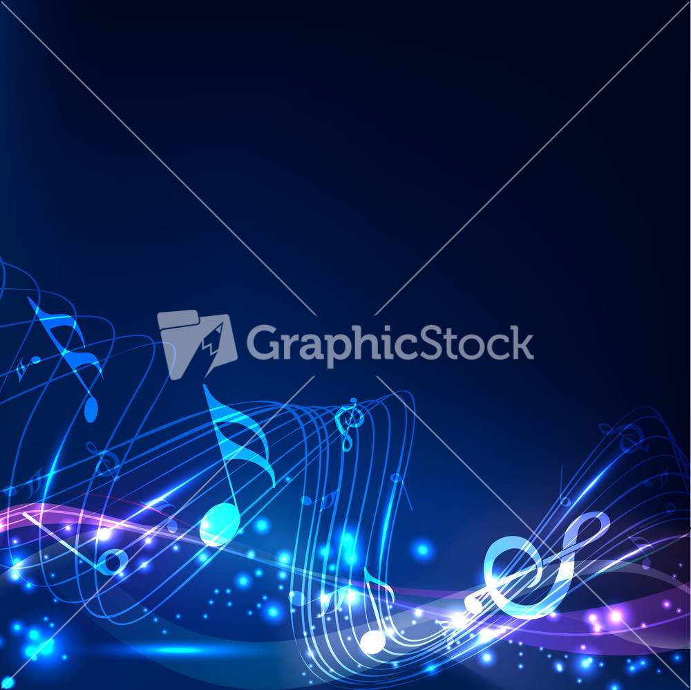 Abstract Musical Notes Background