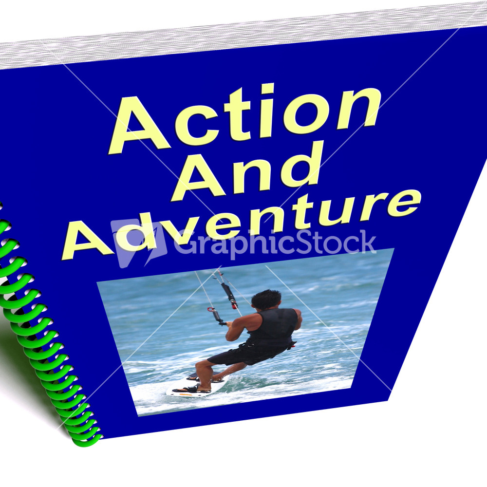 Action And Adventure Book Shows Extreme Exciting Sports