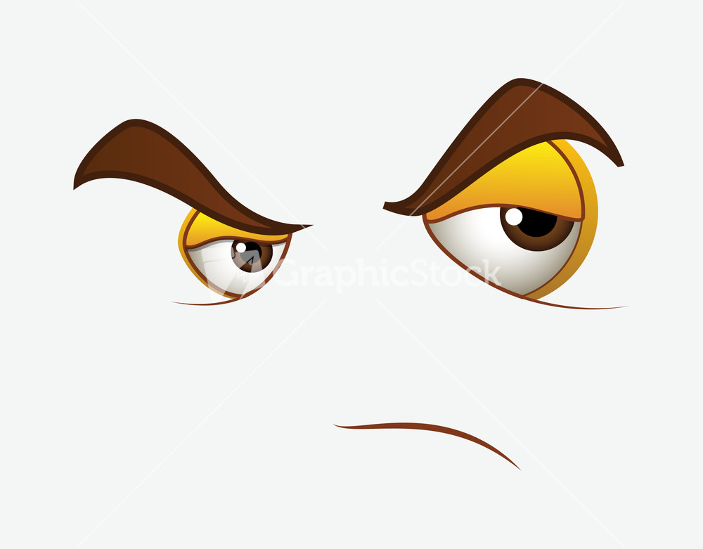 Angry Cartoon Face Stock Image