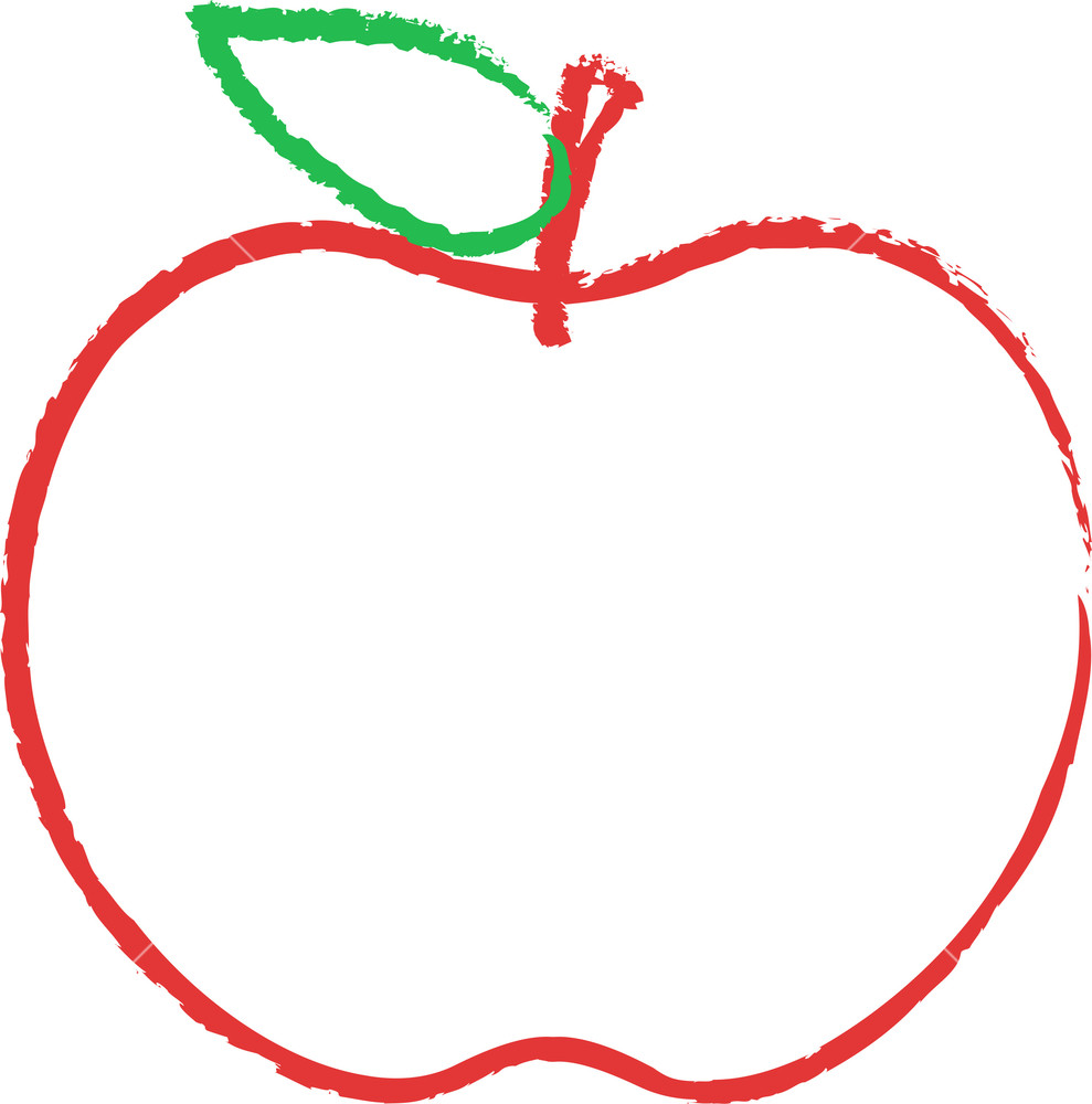 clipart apple drawing - photo #8