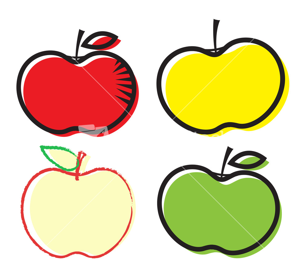 clipart apple with face - photo #35