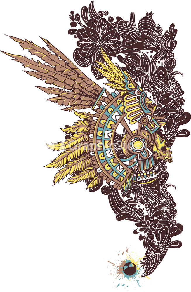 Download Aztec Vector T-shirt Design Stock Image