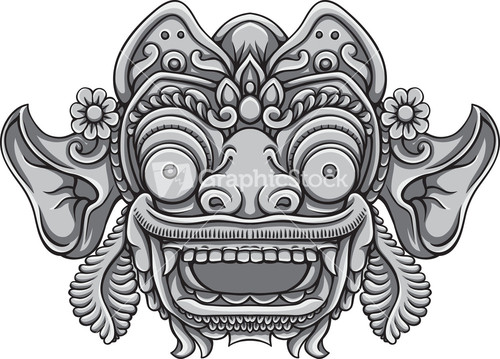 Bali Demons Vector Element Stock Image