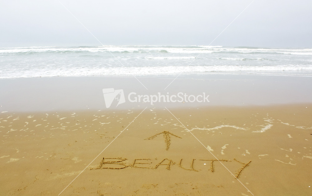 Beauty Of Nature - Writing On Beach