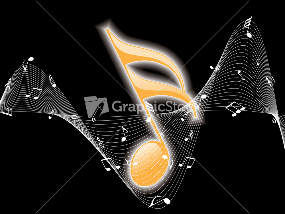 Black Background With Music Notes