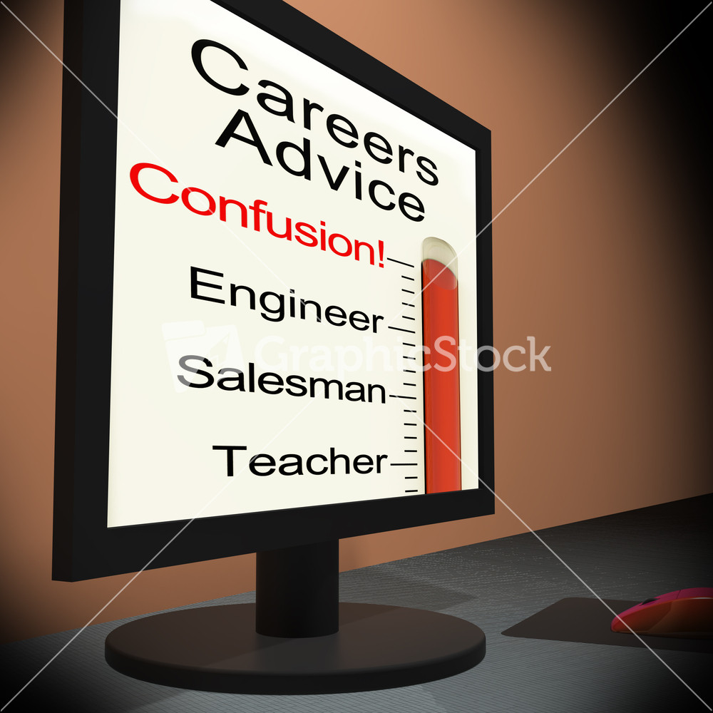 Careers Advice On Monitor Showing Guidance