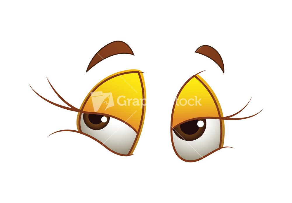 Cartoon Female Eyes Stock Image