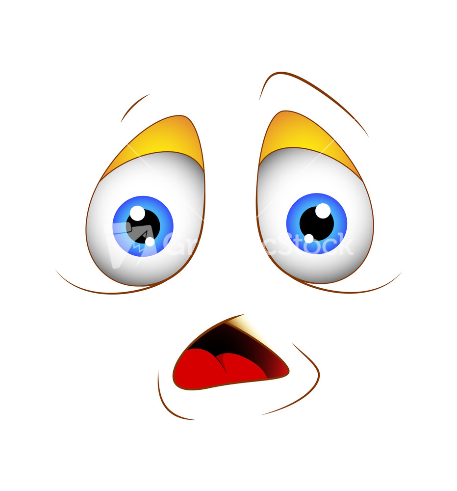 Scared Face Cartoon Drawing - Scared Cartoon Girl Character Face Vector ...