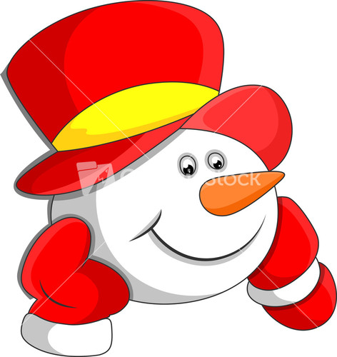 Download Cute Cartoon Snowman Vector