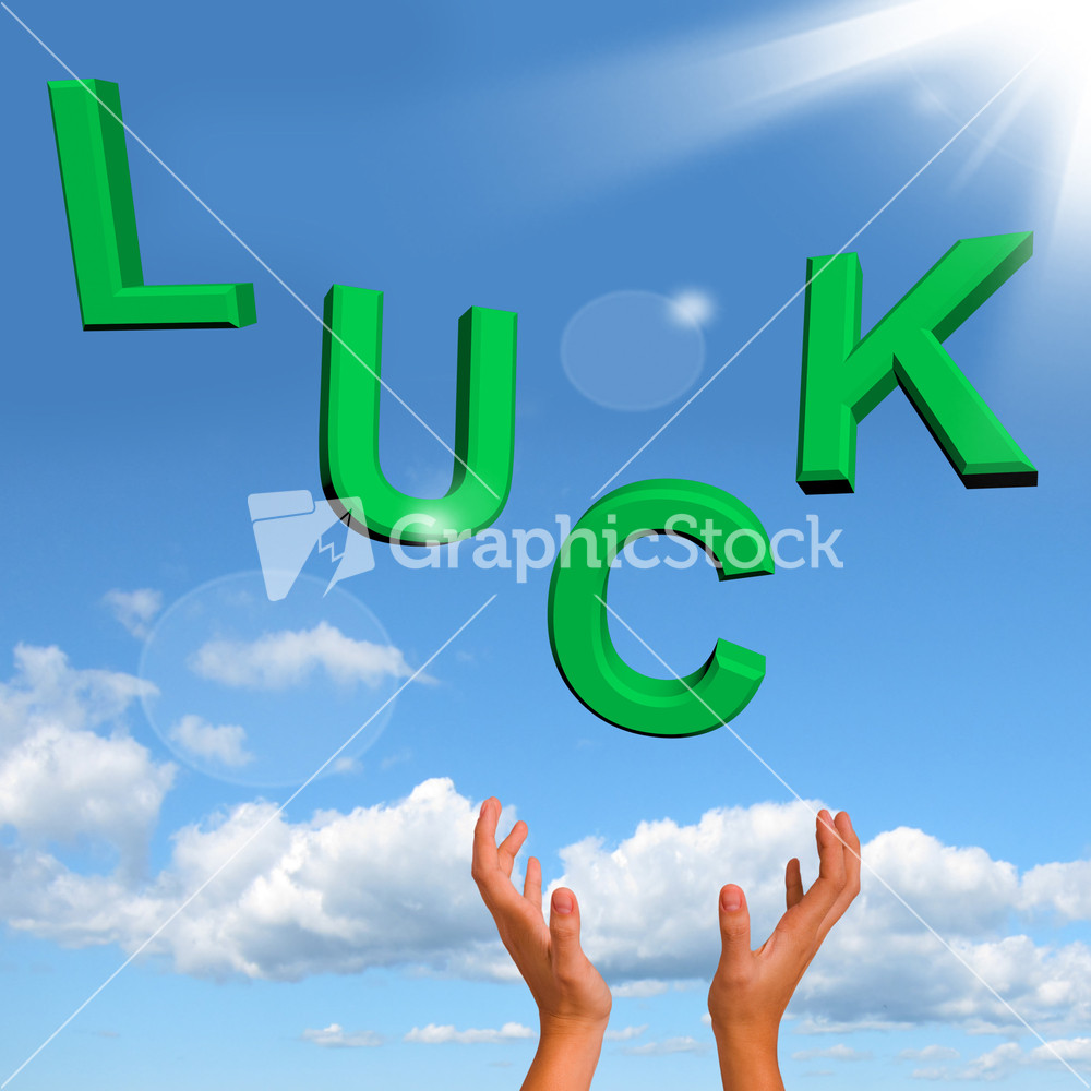 Catching Luck Word Representing Risk Fortune And Chance