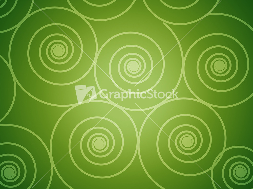 Circular Designs In Green Background